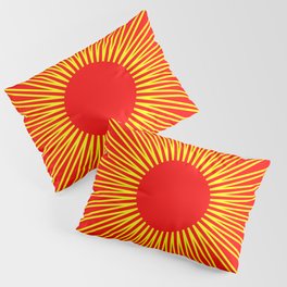 sun with red background Pillow Sham