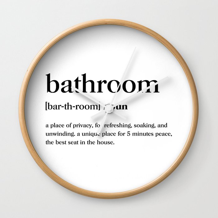 Bathroom Definition Wall Clock
