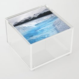 Argentina Photography - Cold Blue Water By The Snowy Mountains Acrylic Box