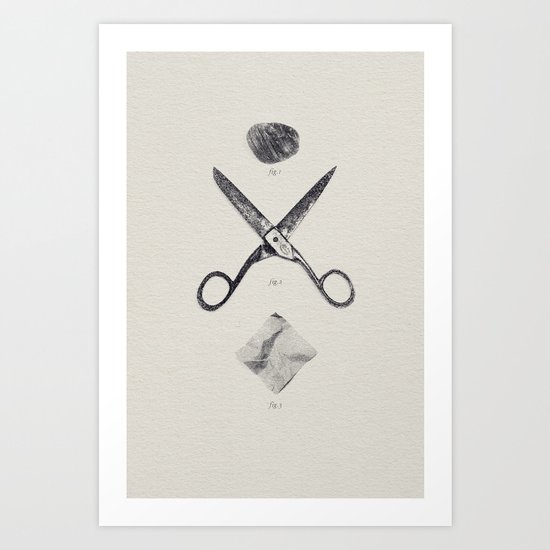 ROCK / SCISSORS / PAPER Art Print