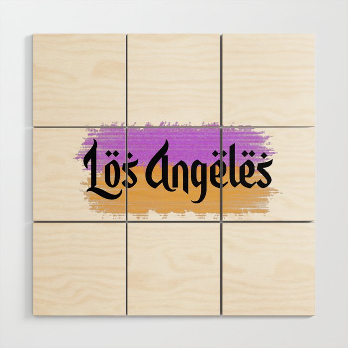 Los Angeles (Typography Design) Wood Wall Art