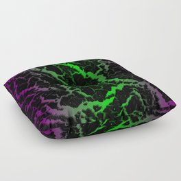 Cracked Space Lava - Purple/Green Floor Pillow