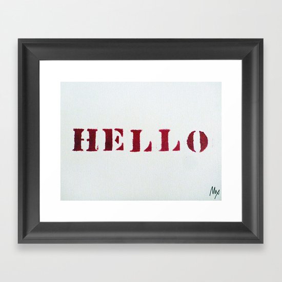 Hello You Framed Art Print