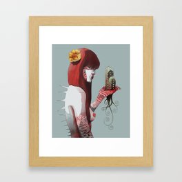 Cactus flower Framed Art Print