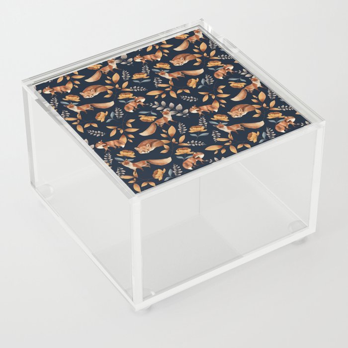 Wild Animal Fox Pattern Acrylic Box