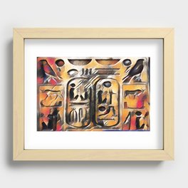 Abstract Hieroglyphs Recessed Framed Print