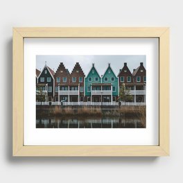 Volendam houses color Recessed Framed Print