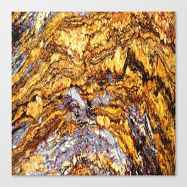 Gold Vein Marble Granite Canvas Print