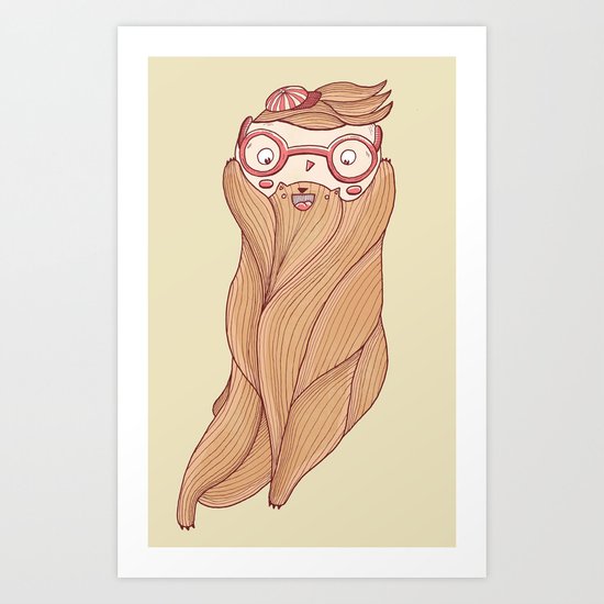 Bear Beard Art Print