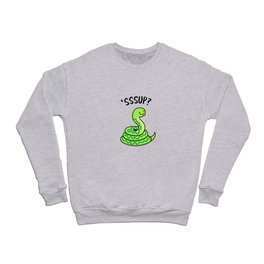 Ssssup Cute Snake Pun Crewneck Sweatshirt