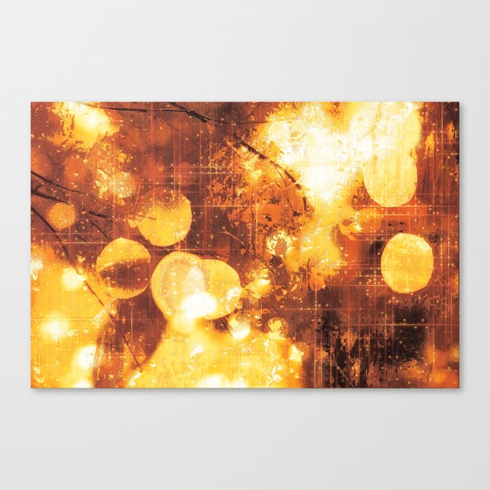 Psychedelic Abstract Bokeh And Flares Canvas Print By Geminiartnstock