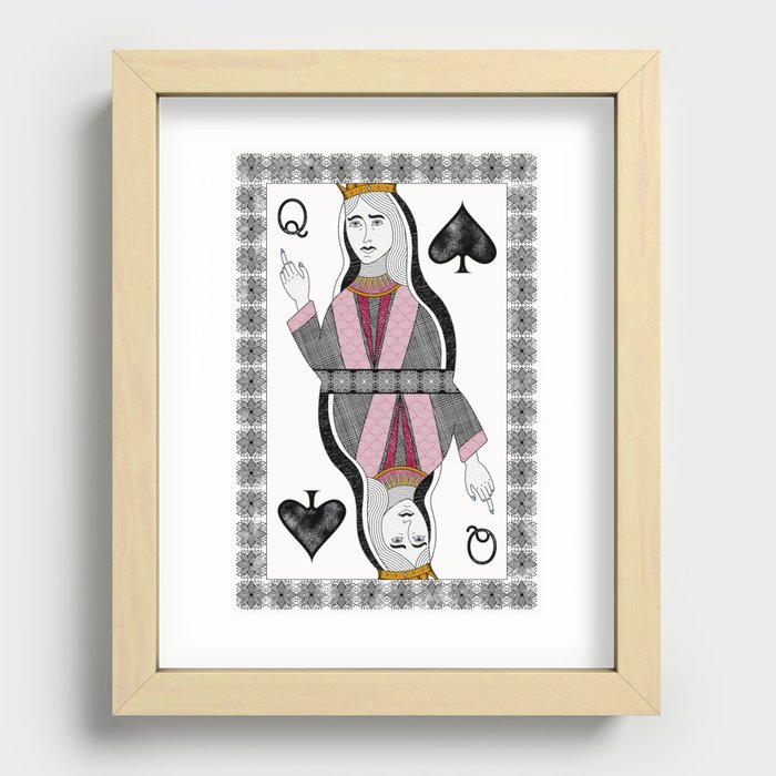 Queen of Spades Recessed Framed Print