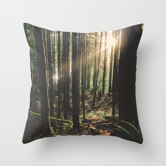 Sun in the Rainforest Throw Pillow