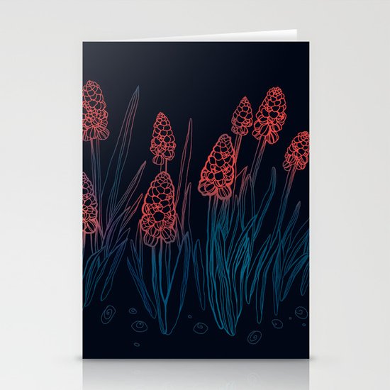 Hyacinths in the night Stationery Cards