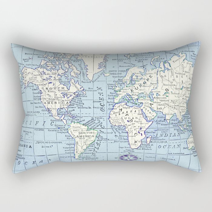 A Really Nice Map Rectangular Pillow By Catherineholcombe Society6