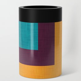 Abstract Mod Cube Teal  #midcenturymodern Can Cooler