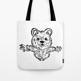 Funny Cute Wombat In Jump Tote Bag