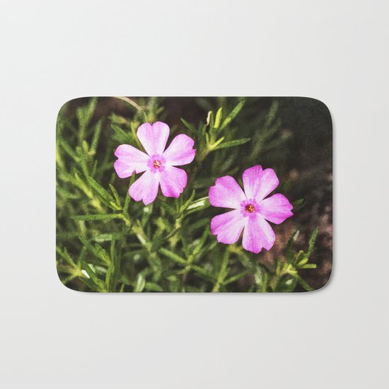 Pink flowers Bath Mat