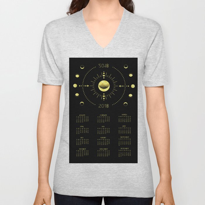 2018 Cosmic Calendar V Neck T Shirt