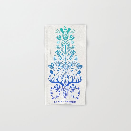 La Vie & La Mort – Blue Ombré Hand & Bath Towel