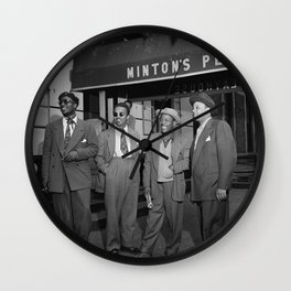 Thelonious Monk, Howard McGhee, Roy Eldridge, and Teddy Hill, Minton's Playhouse, 1947 photography - photograph Wall Clock
