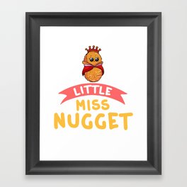 Chicken Nugget Girl Queen Vegan Nuggs Fries Framed Art Print