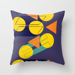 Retro Abstract Art Deco Geometric Pattern Vintage Throw Pillow