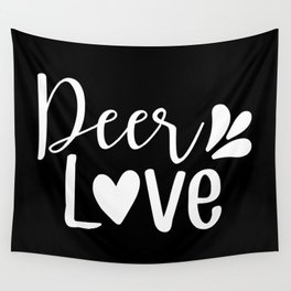 Deer Love Valentine's Day Wall Tapestry