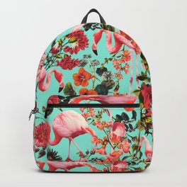 Floral and Flemingo IV Pattern Backpack