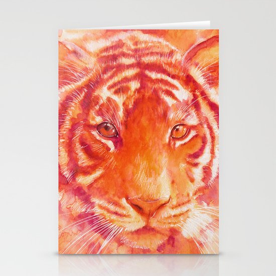 Magenta tiger Stationery Cards
