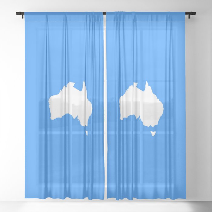 Shape of Australia 1 Sheer Curtain
