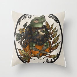 Toad’s autumn Throw Pillow