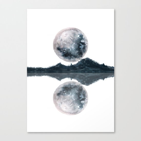 Caught Between the moon Canvas Print