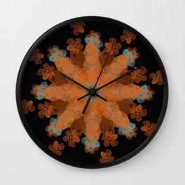 Artistic Tiles No2 Flower Chain Wall Clock