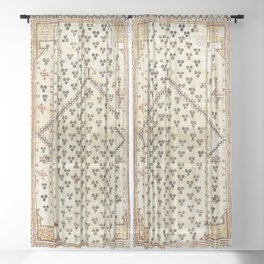Selendi West Anatolia 16th Century Rug Print Sheer Curtain