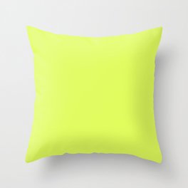 Florescent Yellow Throw Pillow