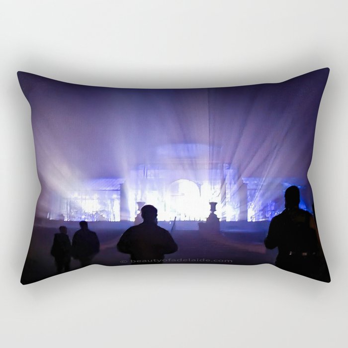 "Reborn" - Light cycles laser light show Adelaide South Australia Rectangular Pillow