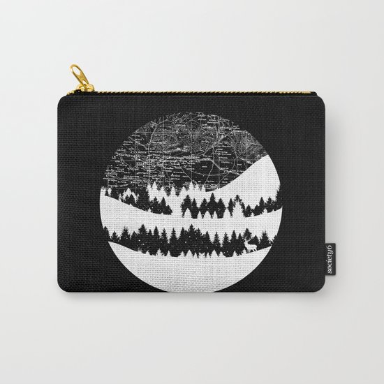 Map Silhouette Circle Carry-All Pouch
