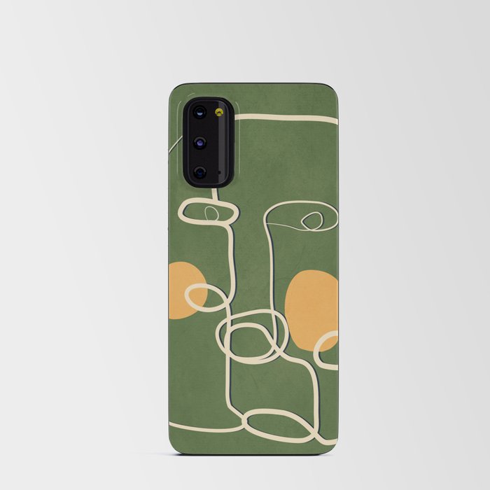 Abstract Face Line Art 06 Android Card Case