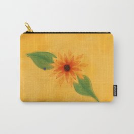 The Flower of Simplicity Carry-All Pouch | Drawing, Flora, Labbyrinth, Petal, Flower, Orange, Beautiful, Digital, Leaf, Simple 