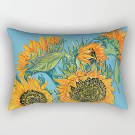 Birthday Sunflowers Rectangular Pillow