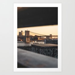 Brooklyn Bridge Art Print | Travel, Nyc, American, Sunset, Usa, New York City, Manhattan, Wanderlust, Ny, Cityscape 