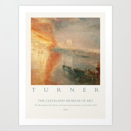 William Turner Burning Houses Lords Commons 1834 Art Exhibition Art Print