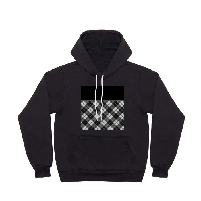 Black & White Checkered Fabric Hoody