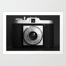 Vintage camera Agfa Isola I - retro black and white analog film photography Art Print