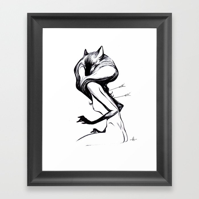 Backstabbed She Wolf Framed Art Print