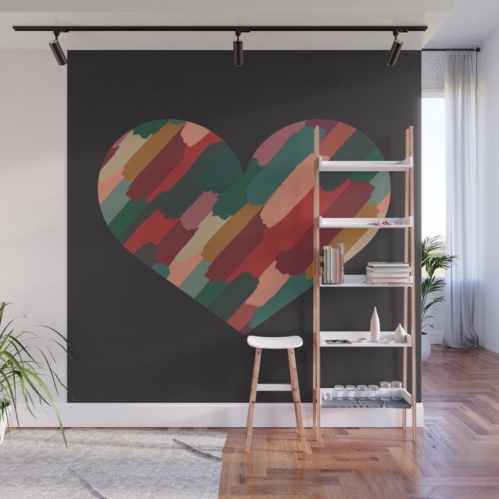 Painted Heart Wall Mural