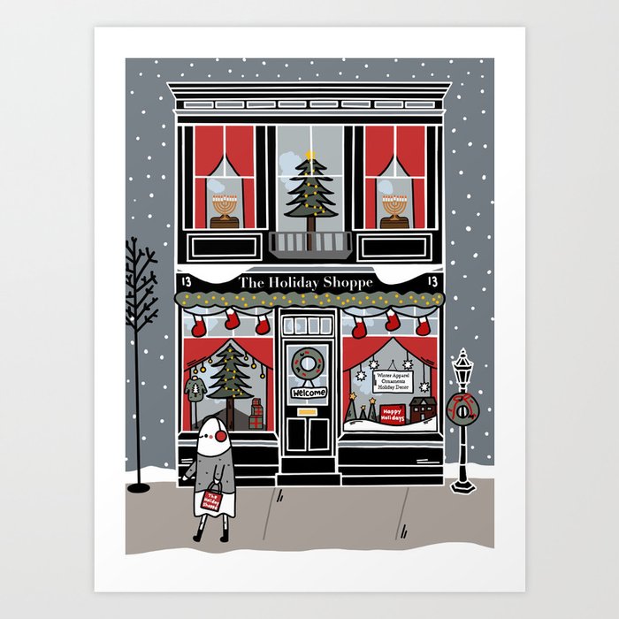 Holiday Shoppe Art Print