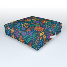 Another Floral Retro Outdoor Floor Cushion