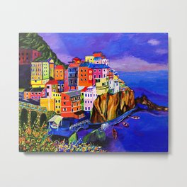 Manarola Cinque Terre Metal Print | Vernazza, Coastal, Ocean, Italy, Painting, Europe, Amalficoast, Riviera, Corniglia, Italianriviera 